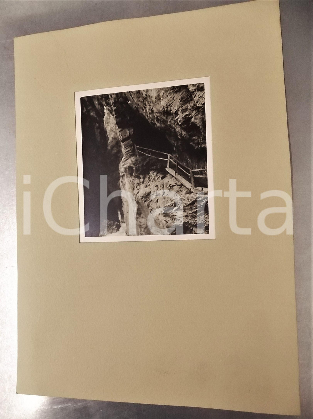 Fotografia d epoca originale 1936 TAXENBACH AUSTRIA La Kitzlochklamm Foto con passepartout 24x34 cm 1