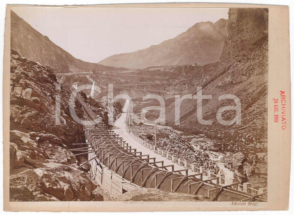 Fotografia d epoca originale 1911 MONCENISIO Pianura S. NiccolÃ²  Foto Giacomo BROGI 27x20 cm 1