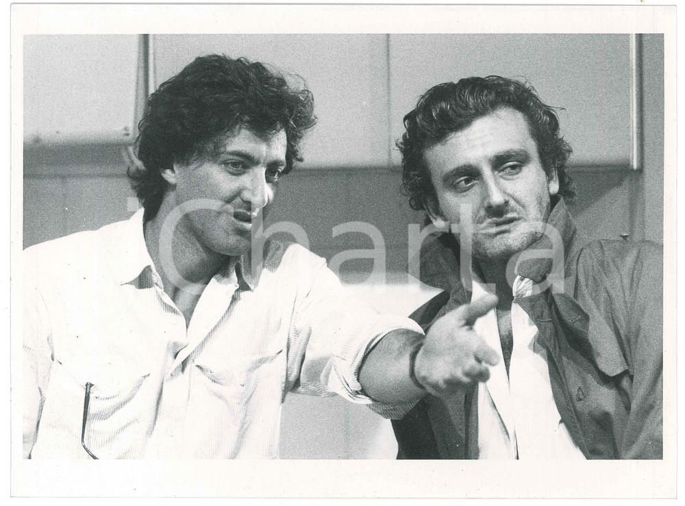 Fotografia d epoca originale 1986 ITALIA TEATRO Luca BARBARESCHI Massimo VENTURIELLO Vero West Foto 1