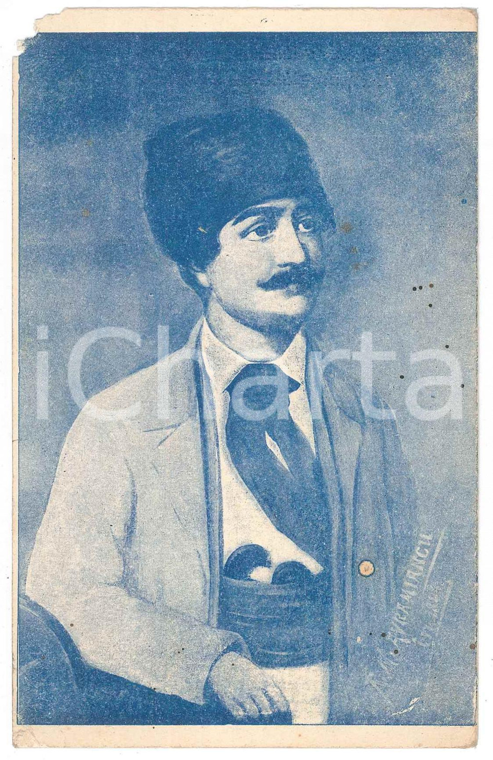 Cartolina originale da collezione 1929 ROMANIA Regele muntilor Avram Iancu  Portrait Postcard FP VG 1