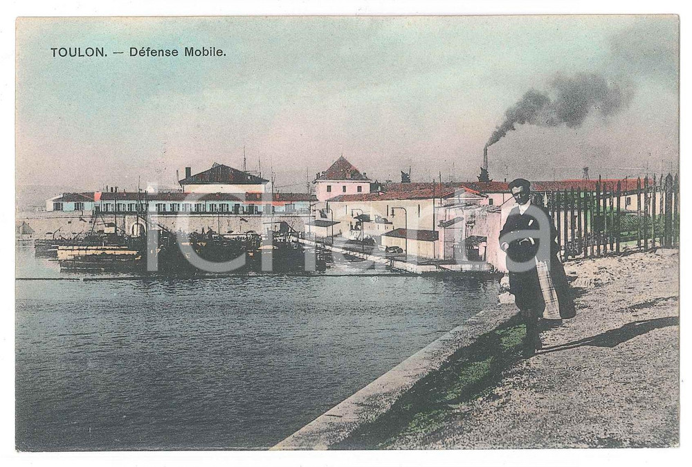 Cartolina originale da collezione 1930 ca TOULON  FRANCE Les Torpilleurs de la DÃ©fense Mobile  Cartolina FP NV 1