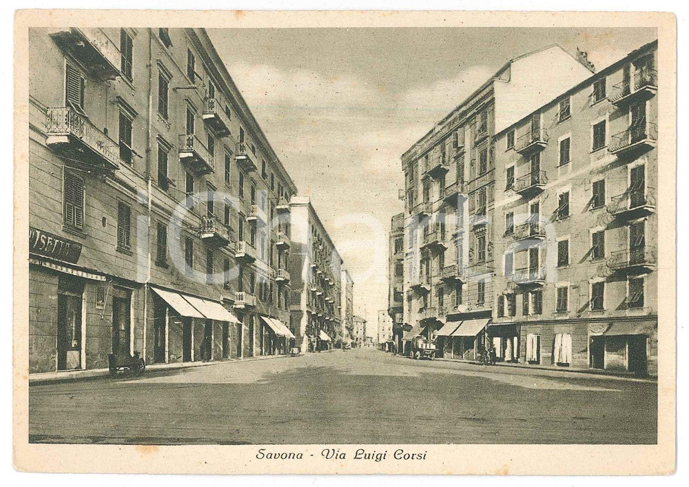 Cartolina originale da collezione 1940 ca SAVONA Via Luigi Corsi  Cartolina FG NV 1