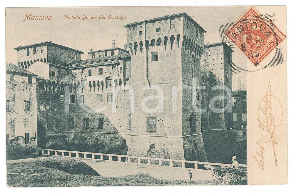 Cartolina originale da collezione 1903 MANTOVA Castello Ducale dei Gonzaga  Cartolina FP VG 1