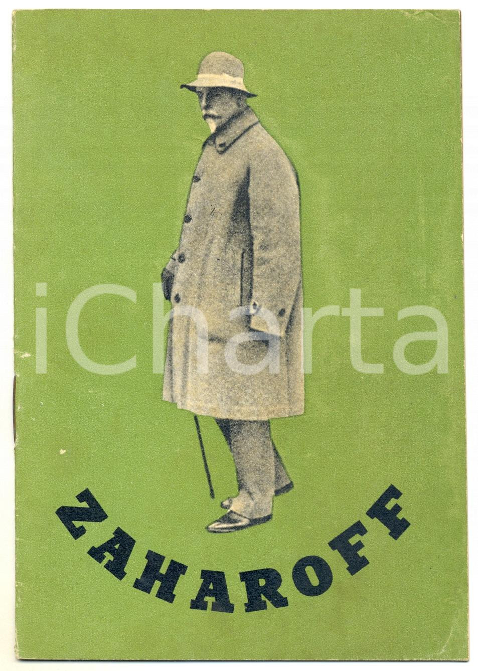 Libro, pubblicazione d epoca 1941 ANONIMO WW1 Intrighi ed affari di sir Basil Zaharoff  PROPAGANDA 16 pp. 1