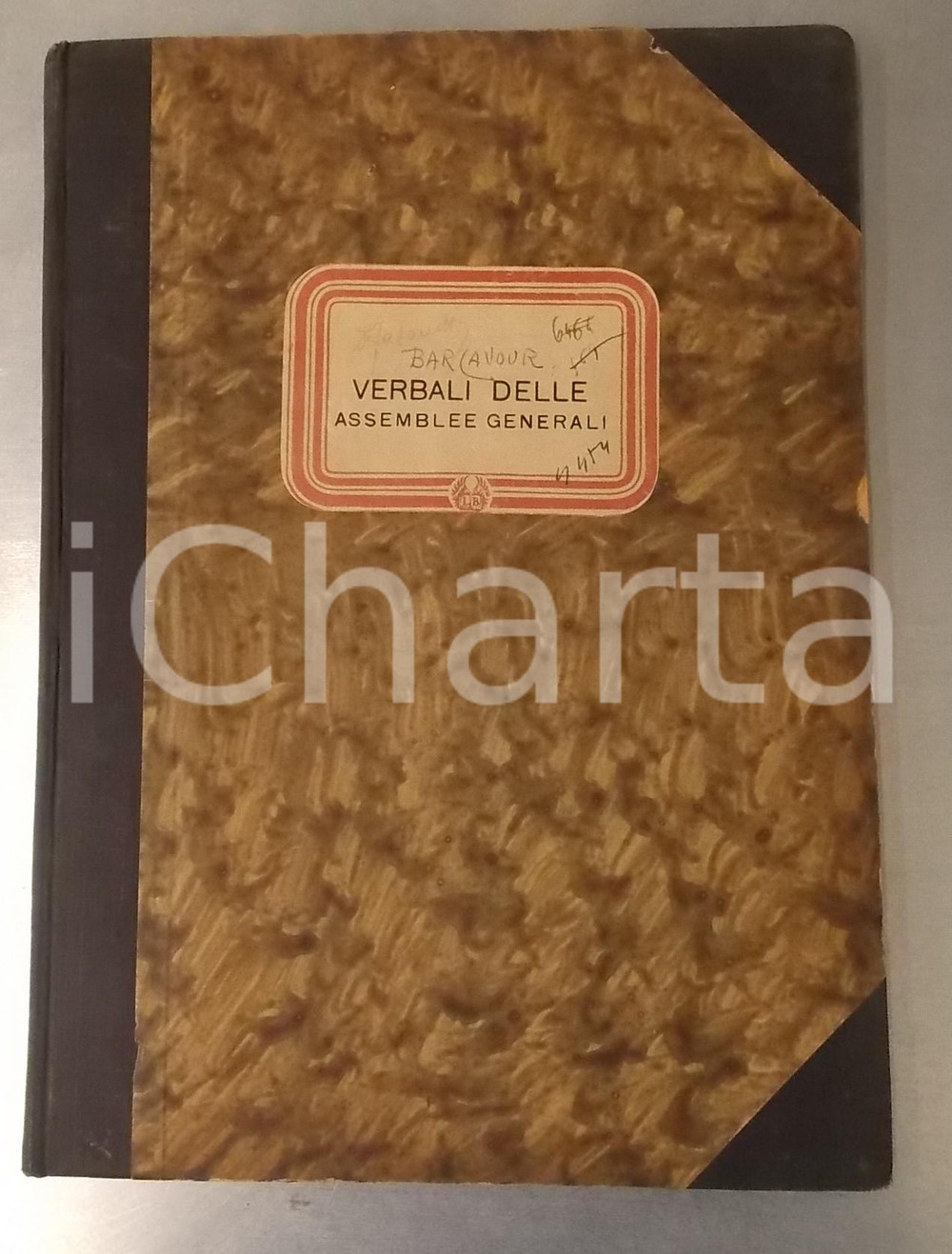 Documento originale, autentico 19461955 MILANO Bar CAVOUR  Libro verbali assemblee  VINTAGE 25x35 cm 1