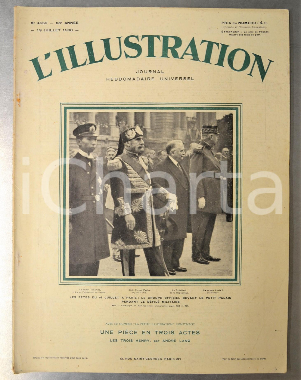 Giornale, rivista storica 1930 L ILLUSTRATION FÃªte du 14 Juillet  Guignol Ã  Paris Journal nÂ° 4559 1