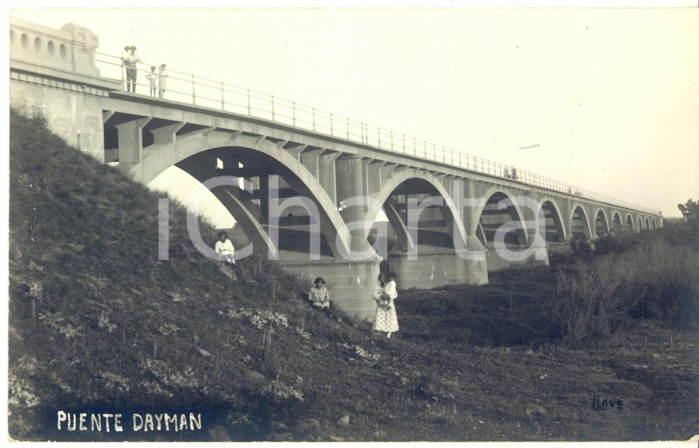 Fotografia d epoca originale 1920 ca URUGUAY Termas del DAYMAN  Puente  Real VINTAGE photo ANIMATED 1