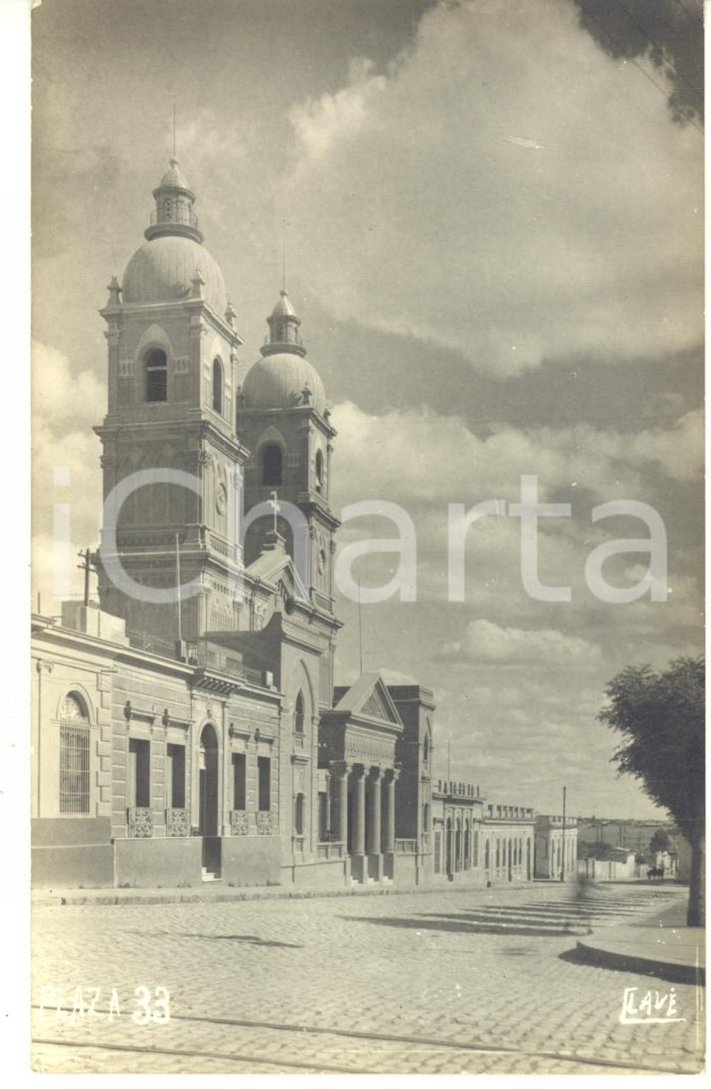 Fotografia d epoca originale 1920 ca SALTO URUGUAY Plaza de los 33 Orientales  Real VINTAGE photo CLAVÃ‰ 1