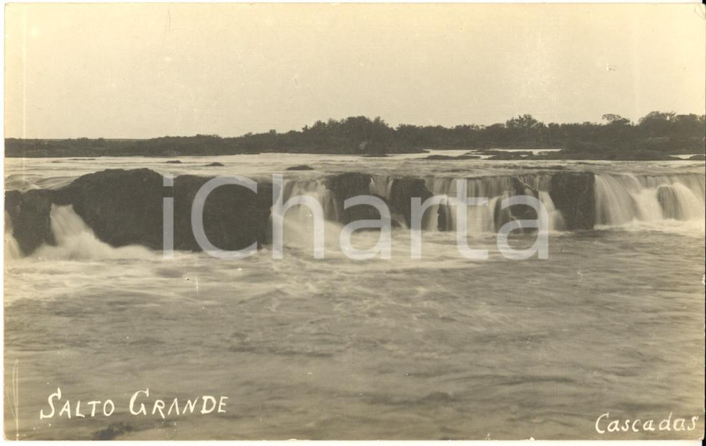 Fotografia d epoca originale 1920 ca SALTO GRANDE URUGUAY Cascadas  Real VINTAGE photo 1