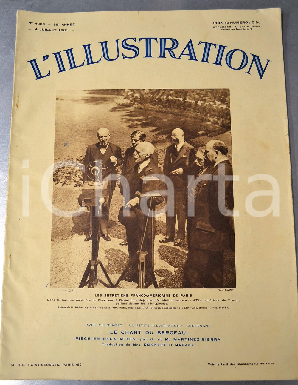 Giornale, rivista storica 1931 L ILLUSTRATION Ouverture Parlement de CHINE  En écoutant JeanLouis FORAIN 1