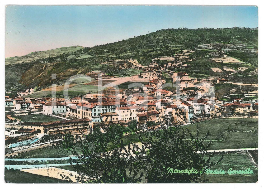 Cartolina originale da collezione 1962 MONESIGLIO  Panorama del paese  Cartolina FG VG 1