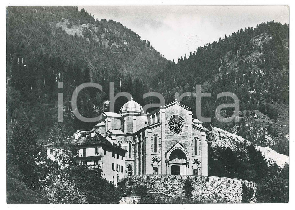 Cartolina originale da collezione 1955 RE  Santuario della Madonna del Sangue in Val Vigezzo 2 Cartolina FG VG 1