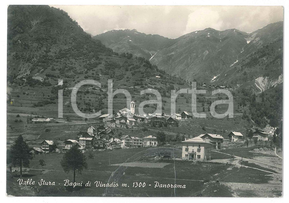 Cartolina originale da collezione 1950 ca BAGNI DI VINADIO CN Bagni di Vinadio in Valle Stura  Cartolina FG VG 1