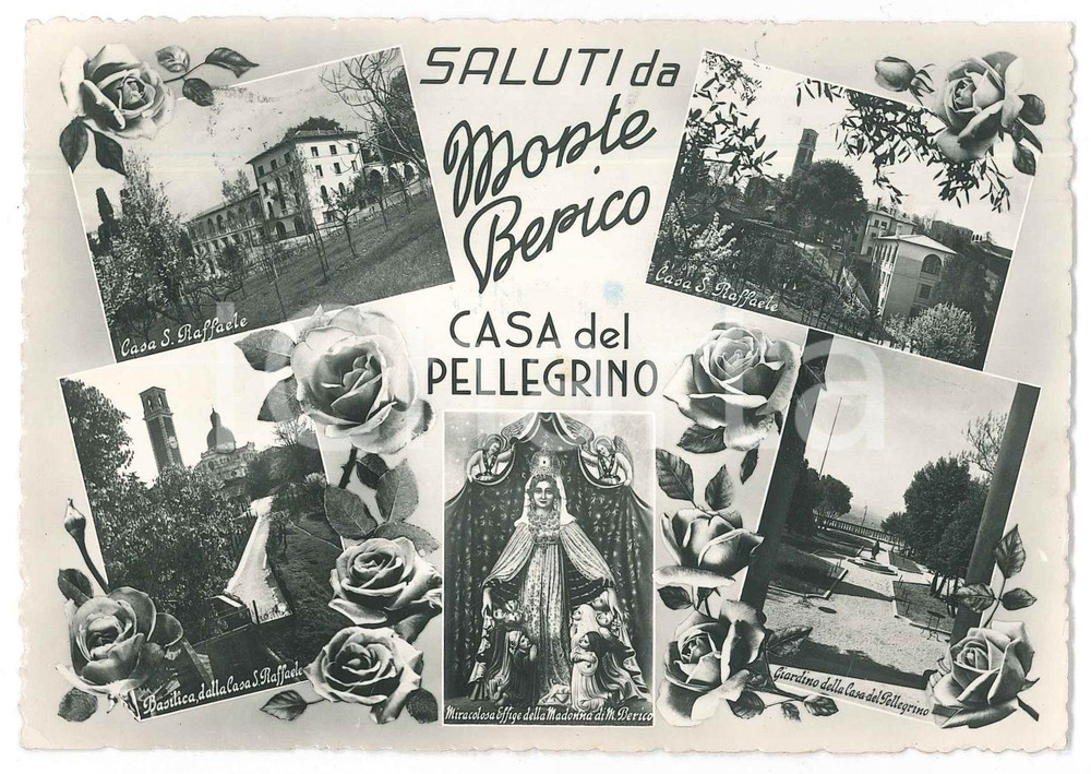 Cartolina originale da collezione 1955 VICENZA  Monte Berico Casa del Pellegrino Casa San Raffaele  Cartolina FG 1