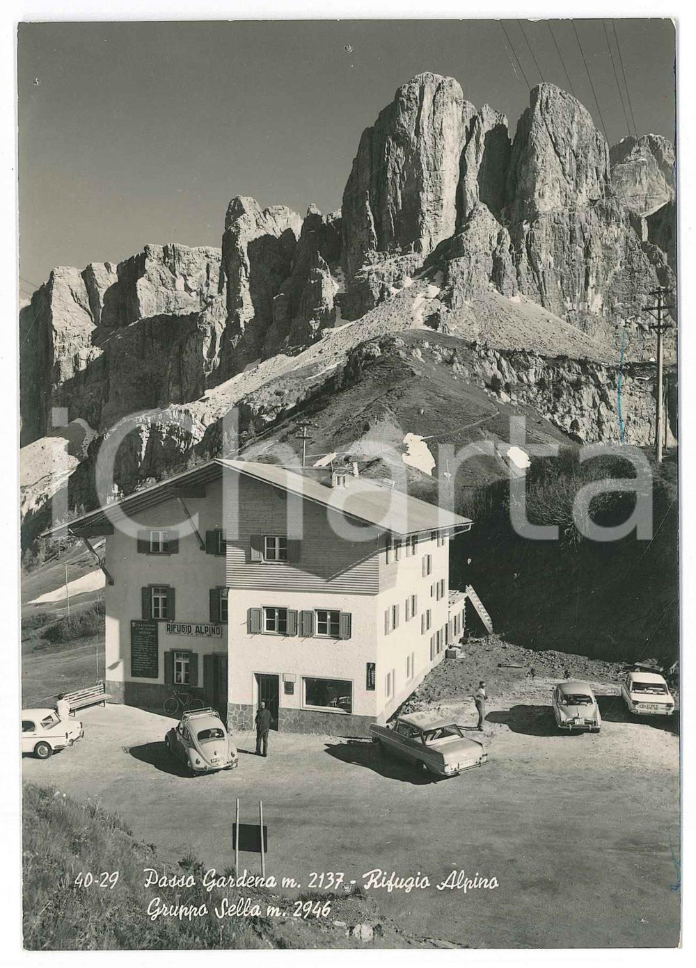 Cartolina originale da collezione 1964 SELVA DI VAL GARDENA Passo Gardena Rifugio Alpino Gruppo Sella  Cartolina 1