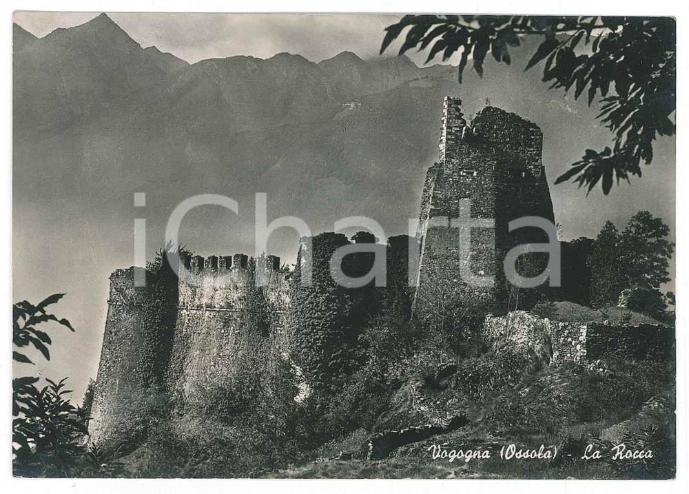 Cartolina originale da collezione 1948 VOGOGNA  OSSOLA VCO La Rocca  Cartolina FG VG 1
