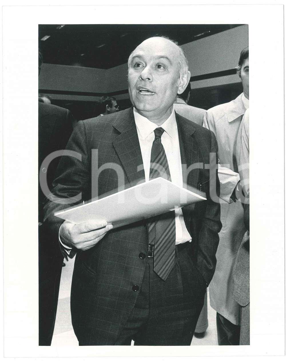 Fotografia d epoca originale 1986 MILANO Ritratto di Salvatore LIGRESTI  Fotografia 20x25 cm 2 1