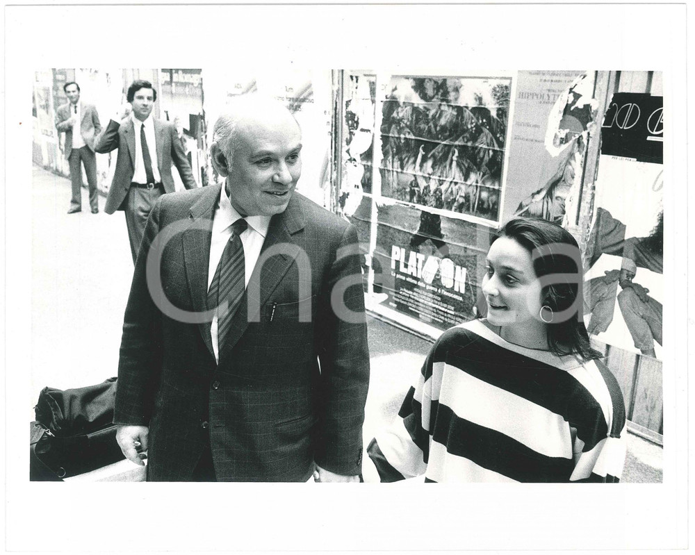 Fotografia d epoca originale 1986 MILANO Salvatore LIGRESTI con la figlia Jonella  Fotografia 25x20 cm 1