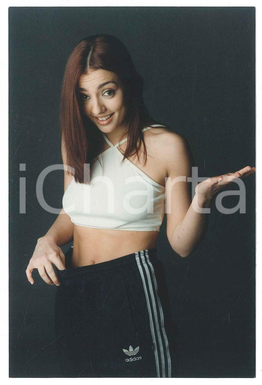 Fotografia d epoca originale 1995 ca COSTUME Ambra ANGIOLINI  Ritratto sportivo  Foto 10x15 cm 4 1