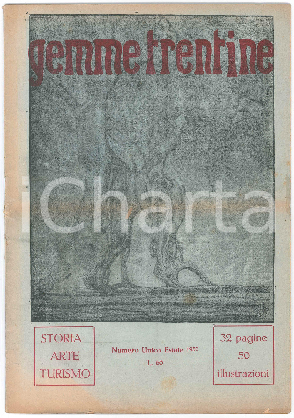 Giornale, rivista storica 1950 GEMME TRENTINE  Lago di S. ANDREA  Alto Garda  Numero Unico 1
