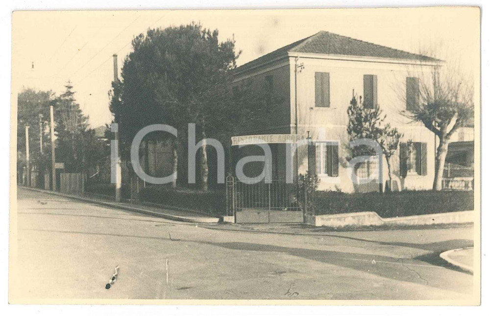 Fotografia d epoca originale 1940 ca RICCIONE Veduta con Ristorante Aurora  Fotografia 13x8 cm 1