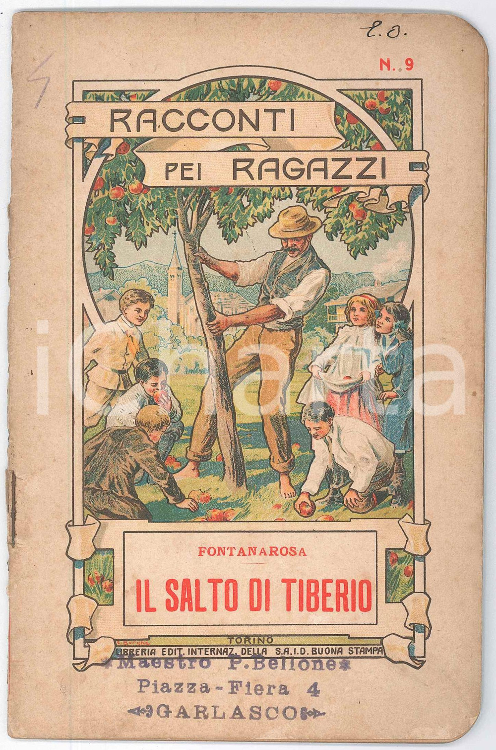 Libro, pubblicazione d epoca 1912 FONTANAROSA Il salto di Tiberio  Racconti pei ragazzi nÂ° 9 1