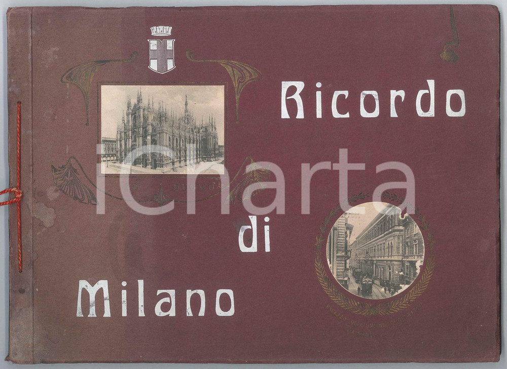Libro, pubblicazione d epoca 1910 ca Ricordo di MILANO  Album ILLUSTRATO 32 tavole 32x23 cm 1