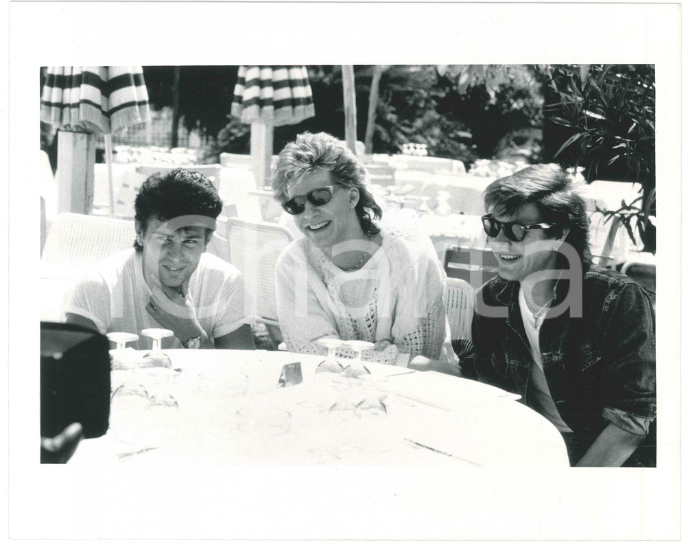 Fotografia d epoca originale 1985 ca ITALIA  MUSICA Band DURAN DURAN durante intervista  Foto 25x20 cm 2 1