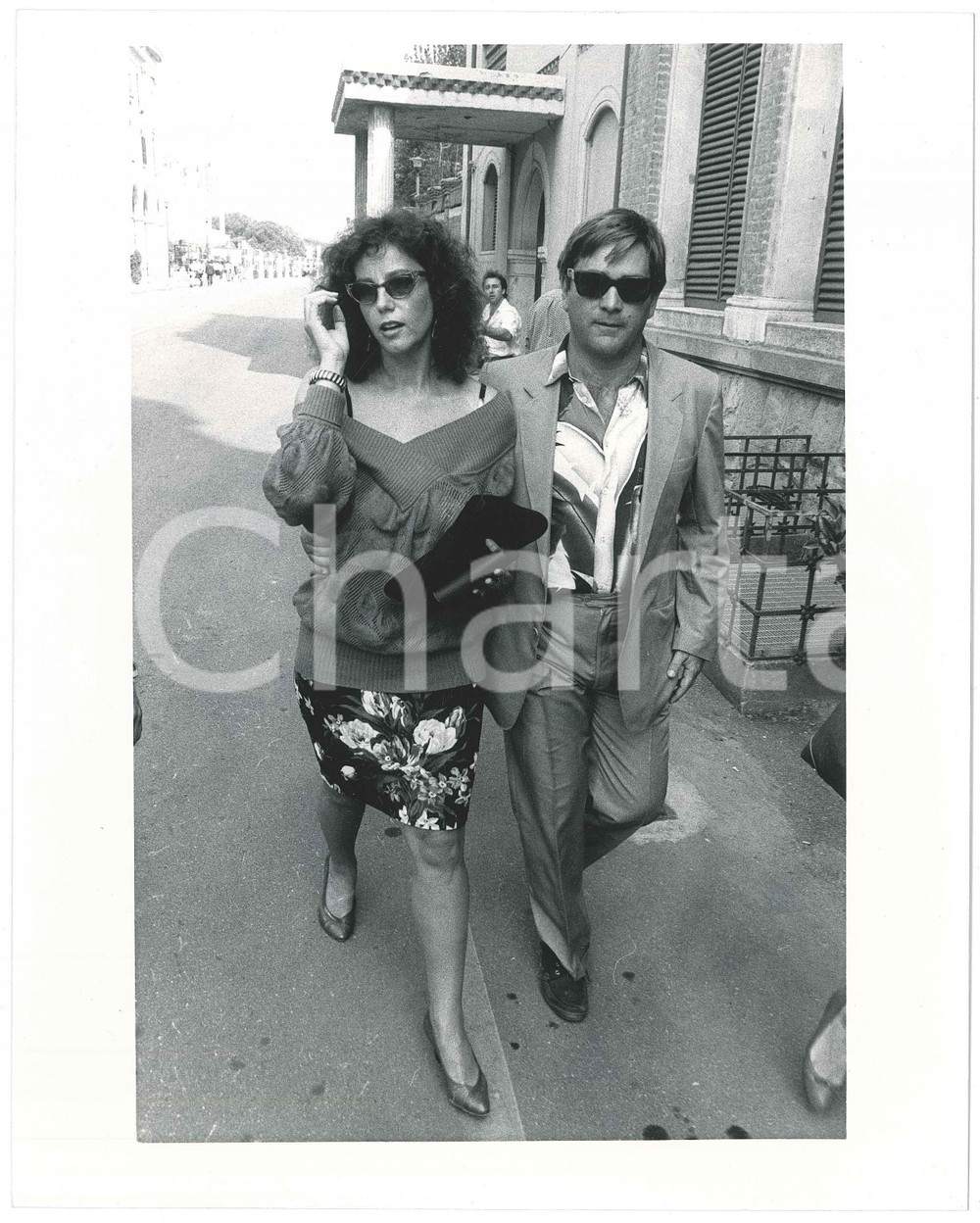 Fotografia d epoca originale 1985 ca VENEZIA Stefania SANDRELLI con Giovanni SOLDATI 1 Foto 20x25 1