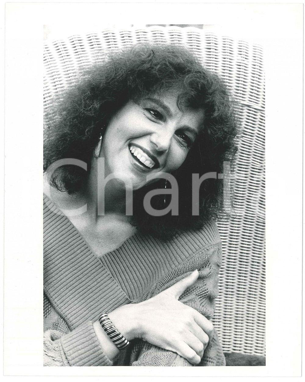 Fotografia d epoca originale 1985 ca CINEMA ITALIA Stefania SANDRELLI  Ritratto 2 Foto 18x24 cm 1