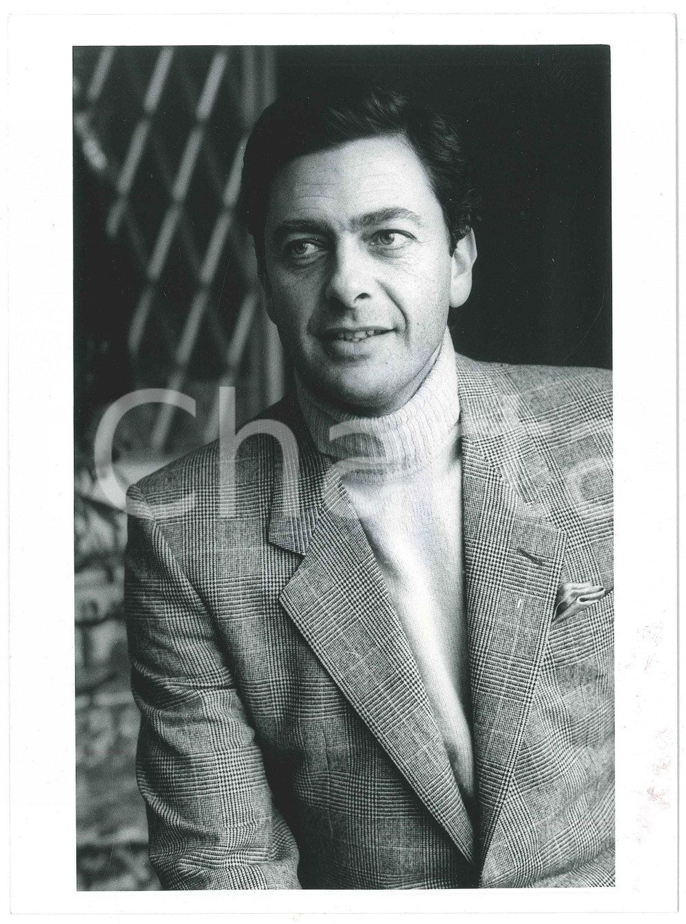Fotografia d epoca originale 1985 ca ITALIA TEATRO Andrea GIORDANA  Ritratto  Foto 18x24 cm 1