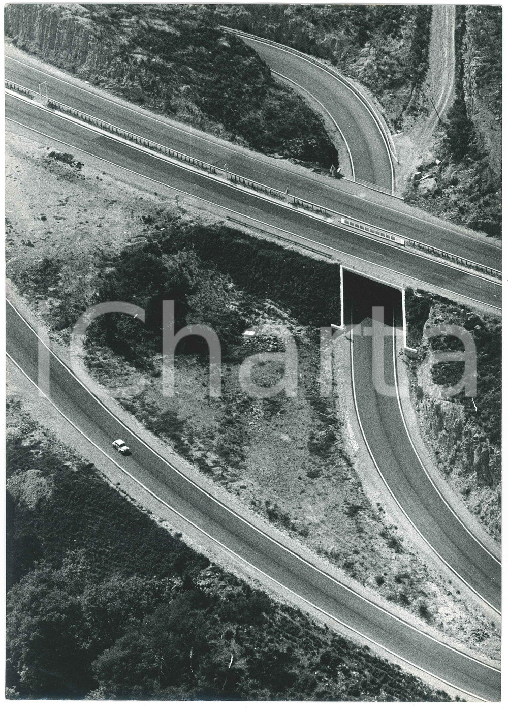 Fotografia d epoca originale 1970 ca CARACAS VENEZUELA Autostrada  Veduta aerea 6 Foto 20x30 cm 1