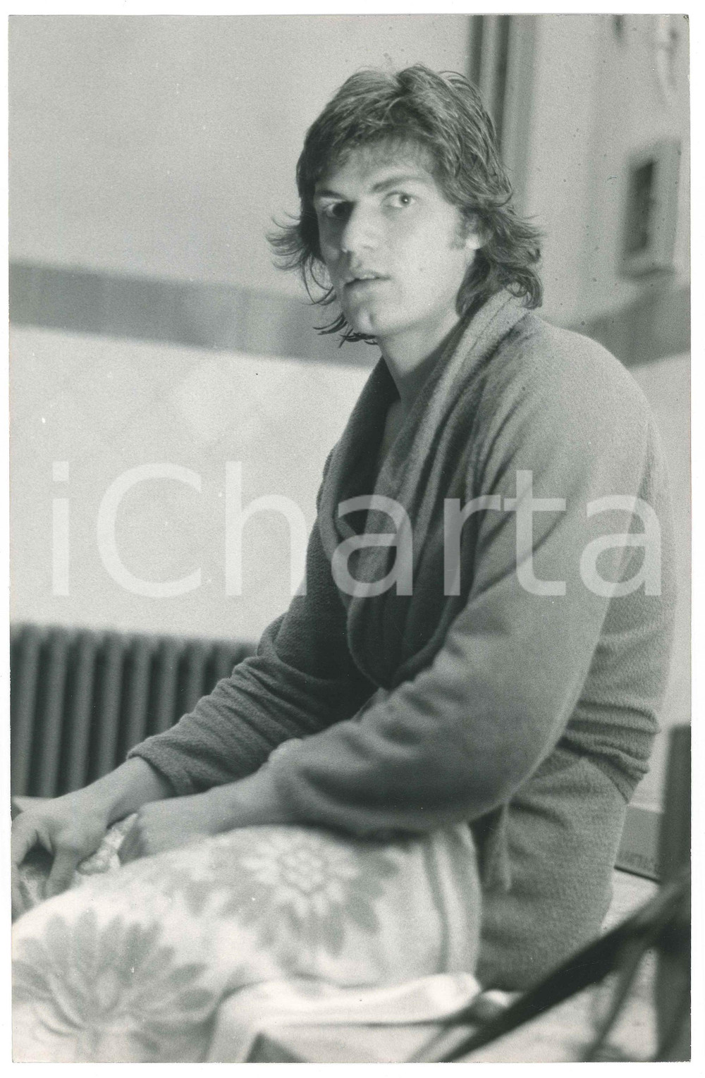 Fotografia d epoca originale 1970 ca ITALIA CALCIO Giancarlo ANTOGNONI  Ritratto casalingo Foto 20x30 cm 1