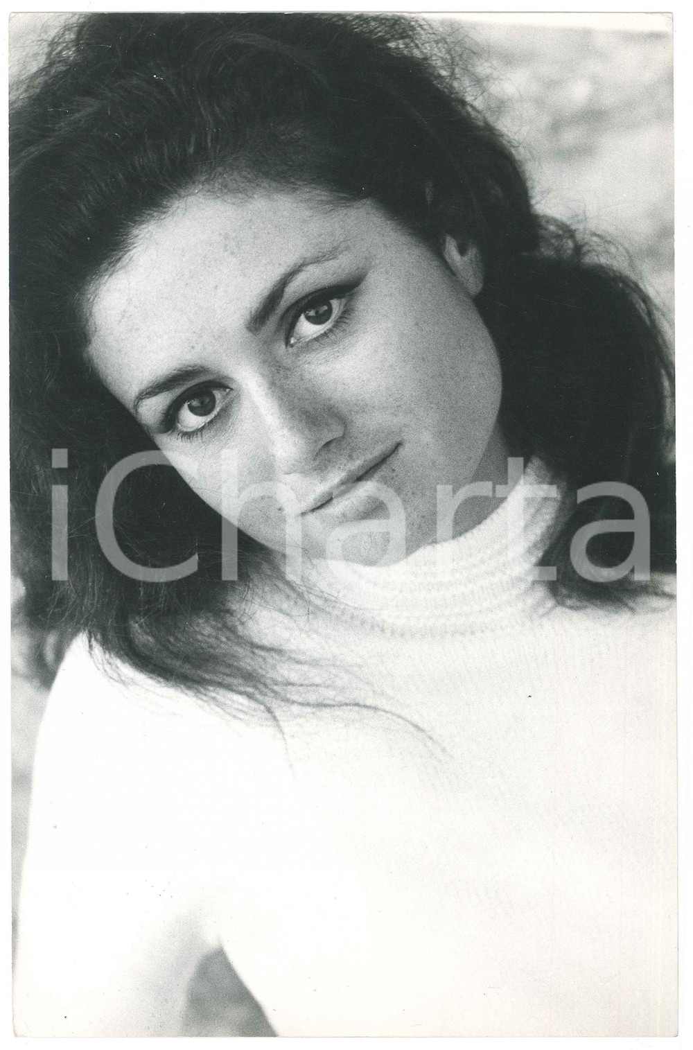 Fotografia d epoca originale 1970 ca COSTUME ITALIA Cantante Gigliola CINQUETTI  Ritratto Foto 20x30 cm 1