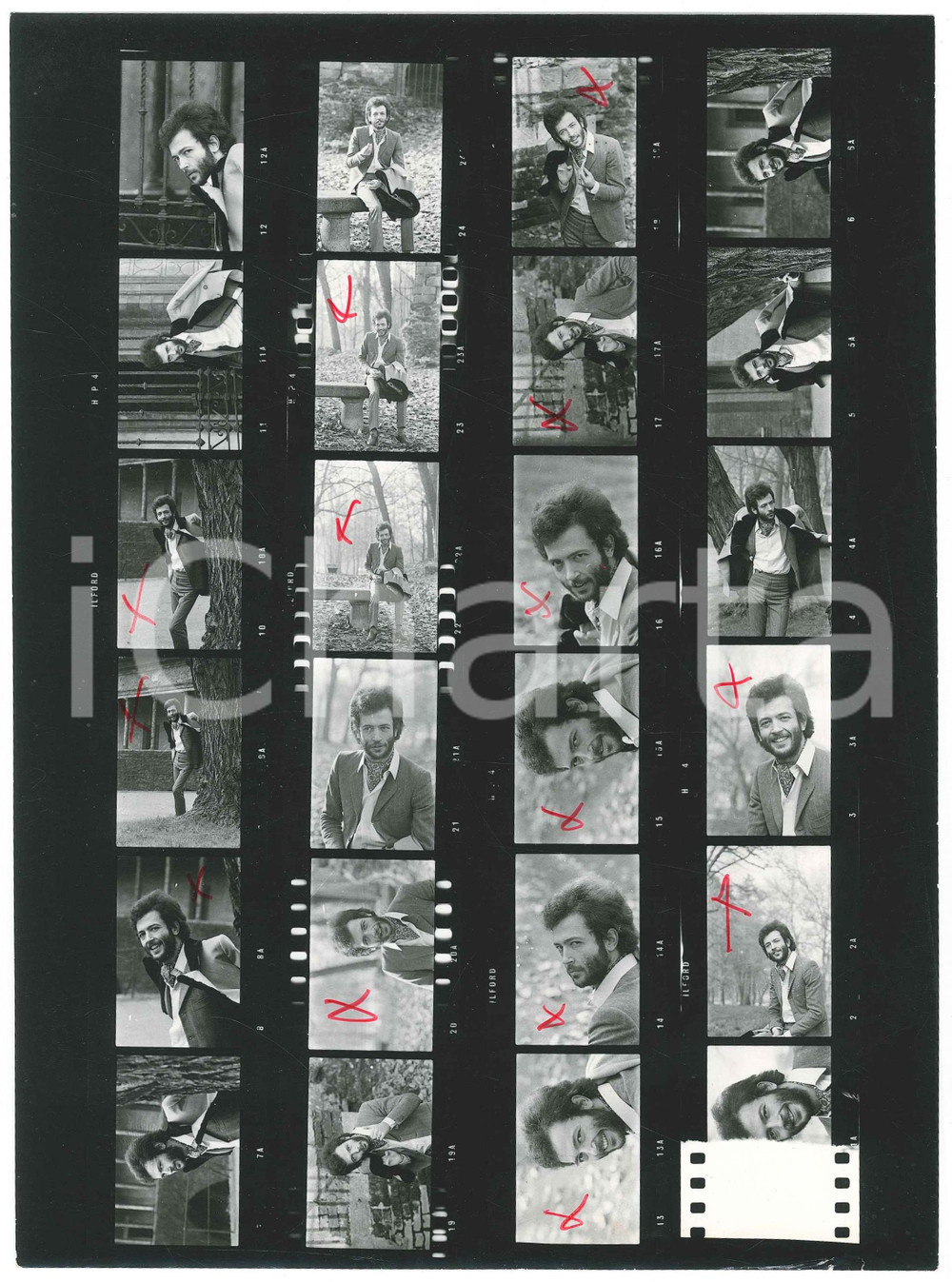 Fotografia d epoca originale 1970 ca COSTUME I GIGANTI Checco MARSELLA  Ritratti  Foto 24 provini 1