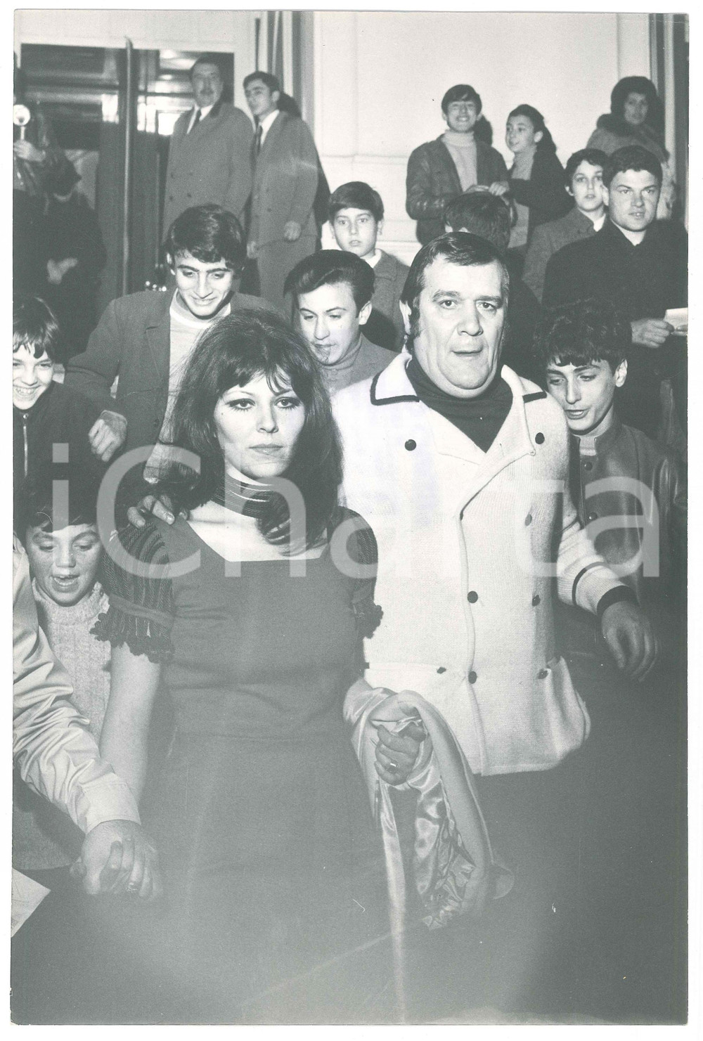 Fotografia d epoca originale 1970 FESTIVAL DI SANREMO Claudia MORI  Arrivo  Foto 20x30 cm 1