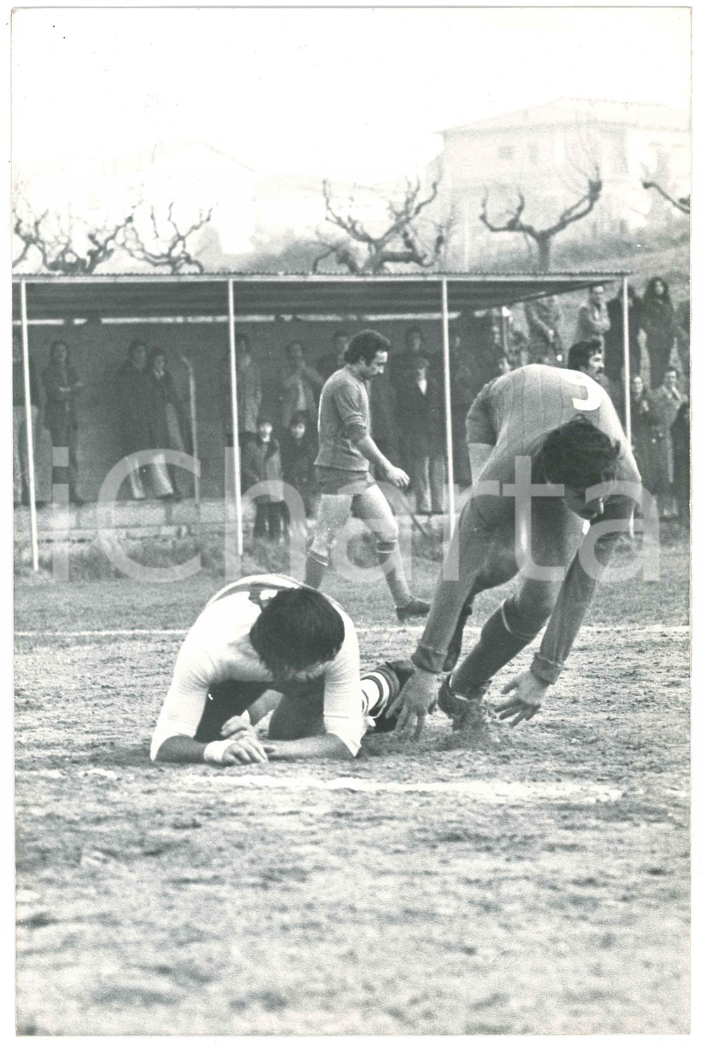 Fotografia d epoca originale 1970 ca ITALIA Adriano PANATTA  Partita di calcio 4 Foto 20x30 cm 1