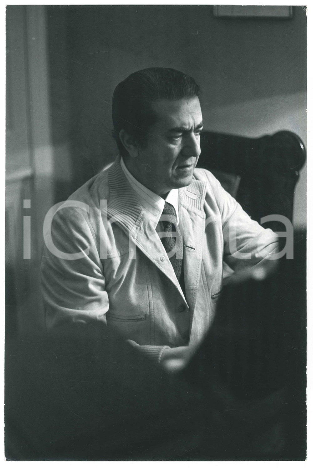 Fotografia d epoca originale 1973 MILANO Il tenore Giuseppe DI STEFANO al pianoforte 3 Foto 20x30 cm 1