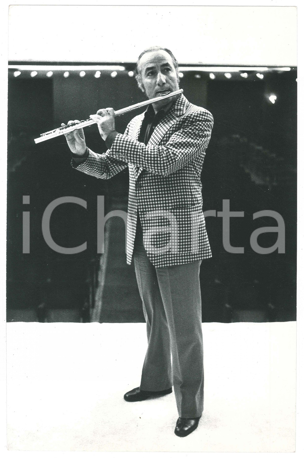 Fotografia d epoca originale 1973 MILANO PICCOLO TEATRO Severino GAZZELLONI in concerto 3 Foto 20x30 1