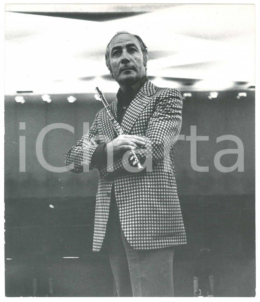 Fotografia d epoca originale 1973 MILANO PICCOLO TEATRO Severino GAZZELLONI in concerto 1 Foto 20x23 1