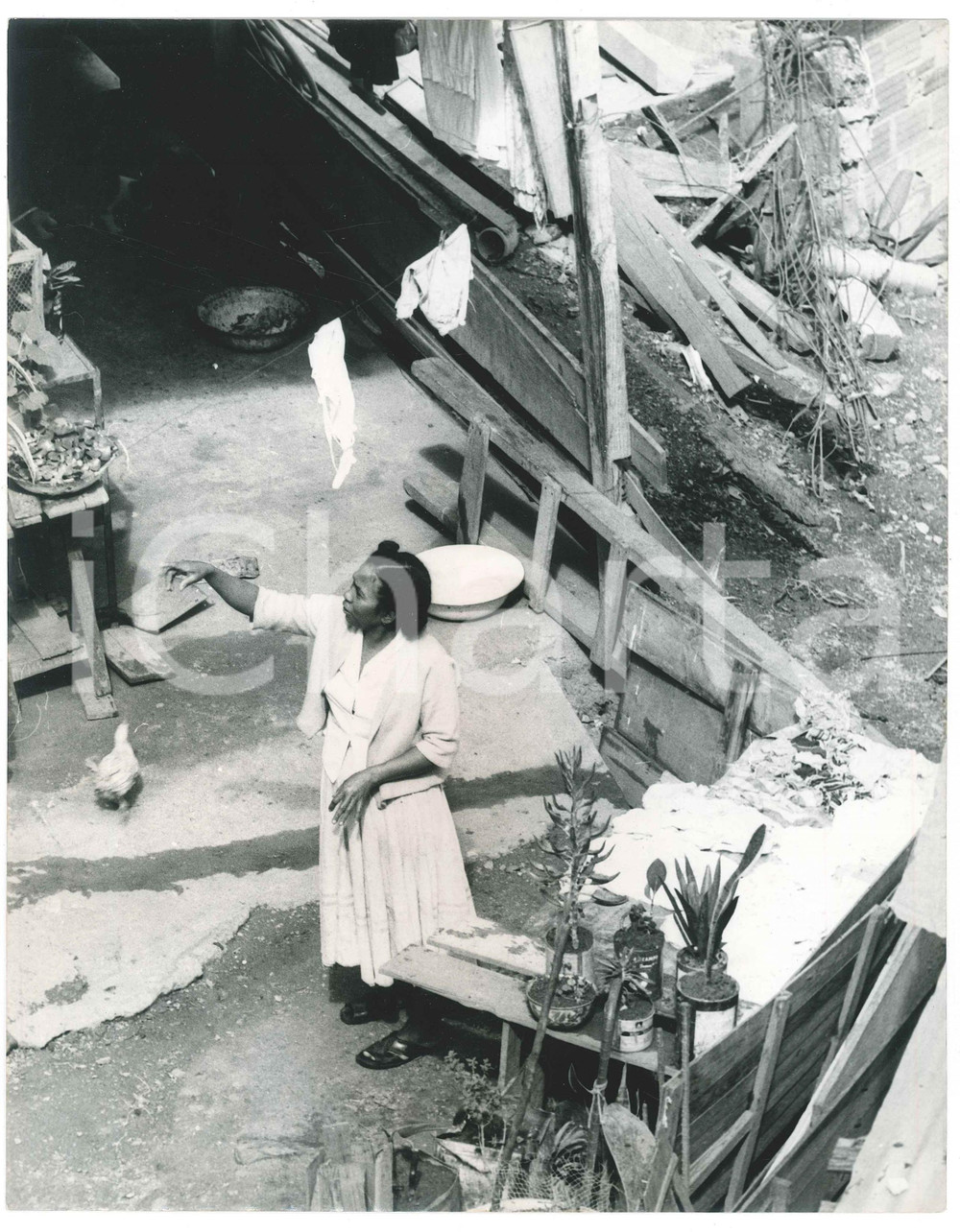 1970 ca COSTUME VENEZUELA Donna in una favela - Foto 21x27 cm