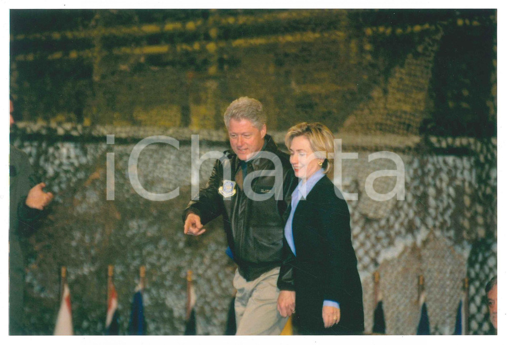 Fotografia d epoca originale 1995 ca USA Hillary e Bill CLINTON Fotografia 22x15 cm 1