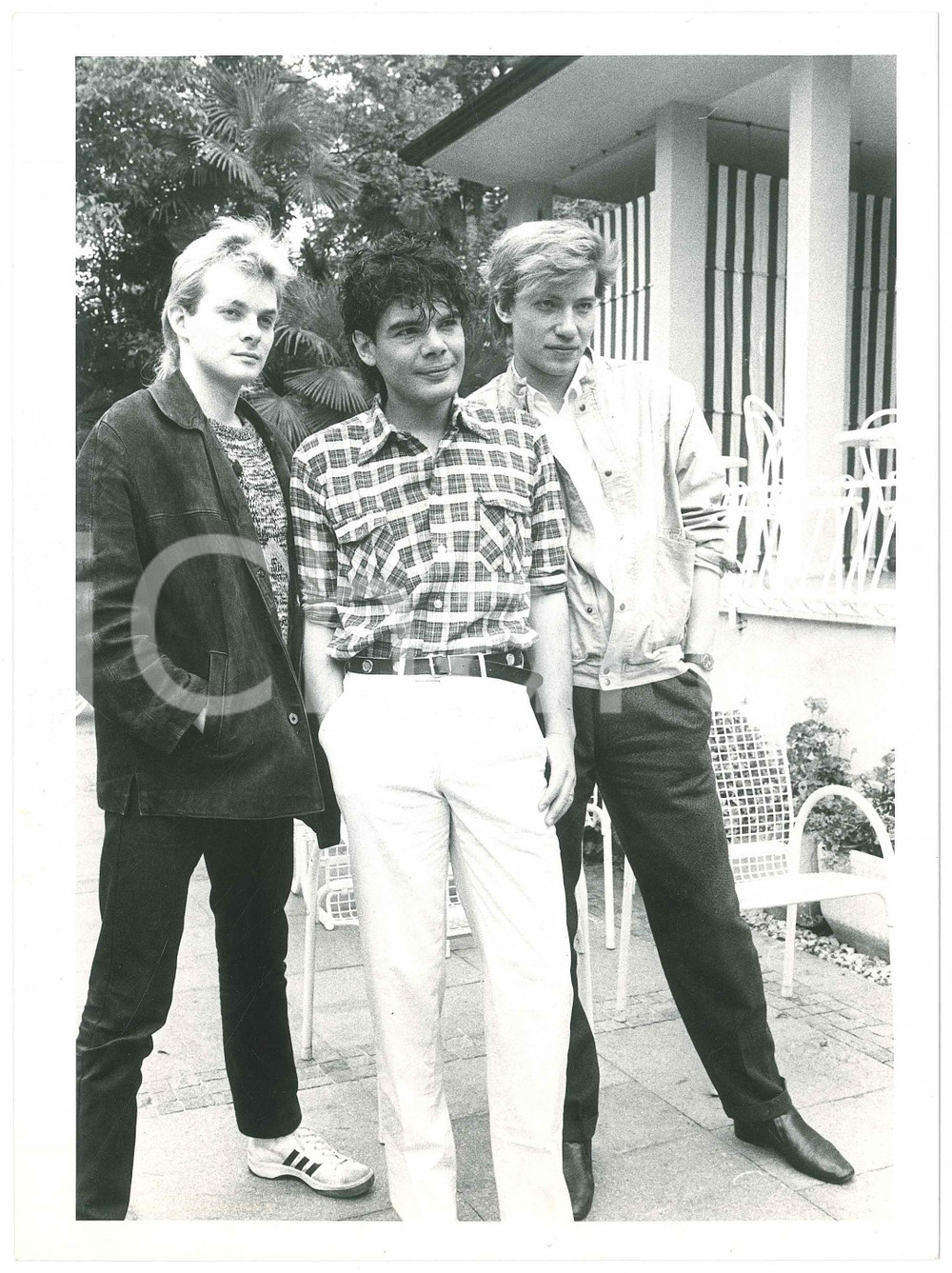 Fotografia d epoca originale 1984 SAINT VINCENT  ALPHAVILLE Marian GOLD Bernhard LLOYD Frank MERTENS Foto 1
