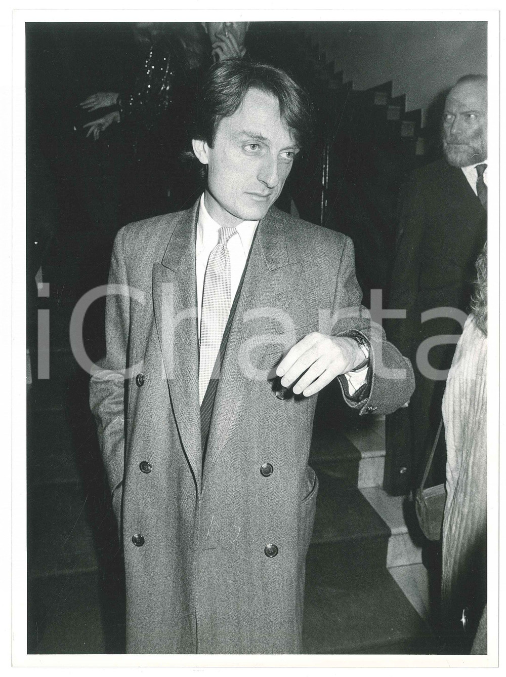 Fotografia d epoca originale 1985 ca ITALIA  COSTUME Luca CORDERO DI MONTEZEMOLO Ritratto  Foto 18x24 cm 1