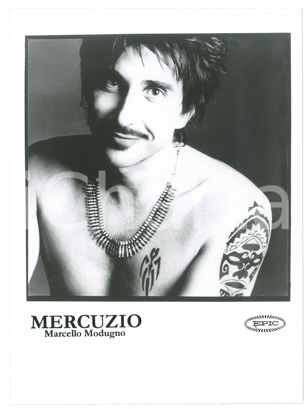 Fotografia d epoca originale 2002 MUSICA  MERCUZIO Marcello MODUGNO Ritratto Foto 18x24 cm 1