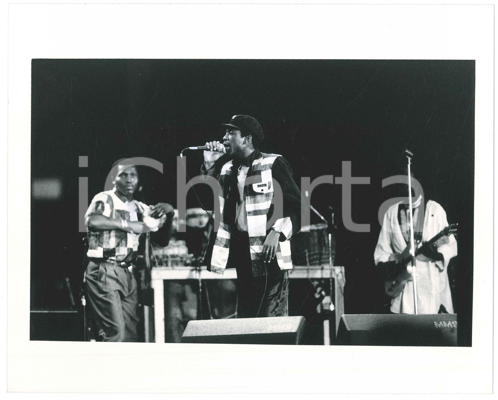 Fotografia d epoca originale 1988 TORINO Youssou N DOUR  Human Rights Now tour 2 Foto 25x20 cm 1