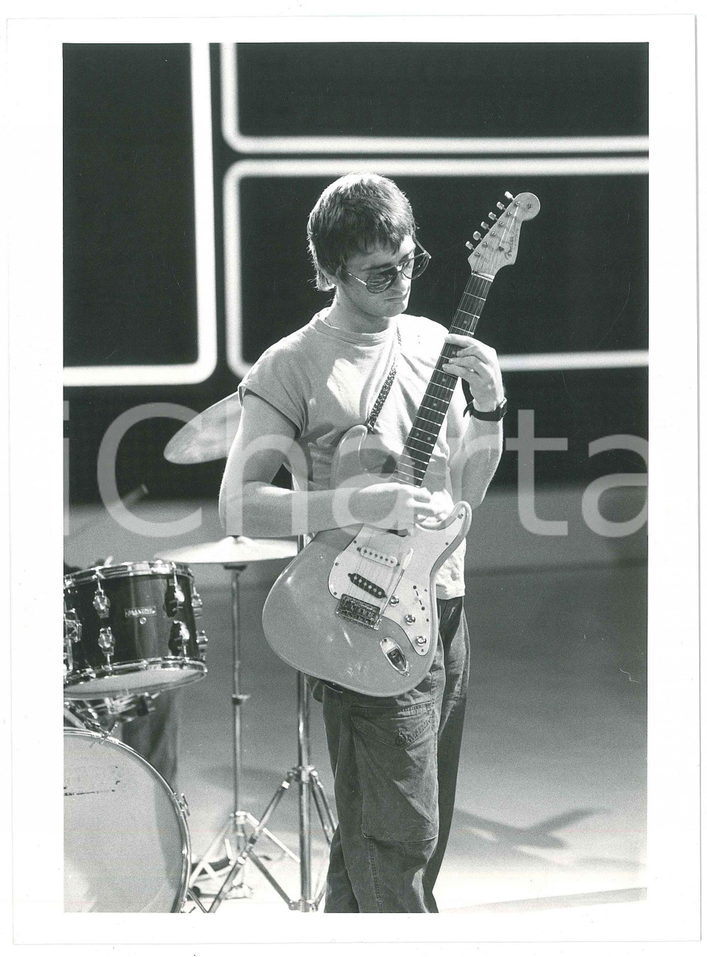 Fotografia d epoca originale 1984 ITALIA  MUSICA   Mike OLDFIELD in concerto  1 Foto 18x24 cm 1