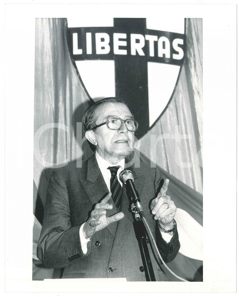 1985 ca POLITICA - DEMOCRAZIA CRISTIANA - Giulio ANDREOTTI (2) Foto 18x24 cm