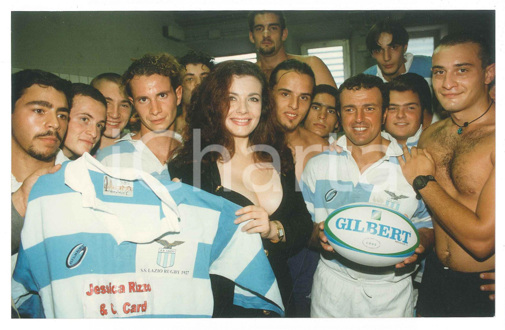 Fotografia d epoca originale 1990 ca LAZIO RUGBY Sponsor Jessica RIZZO con la squadra  Foto 1 1
