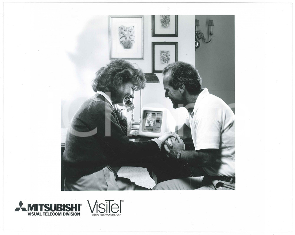 Fotografia d epoca originale 1980 ca MITSUBISHI  Videotelefono VISITEL  Foto pubblicitaria 1 25x20 cm 1